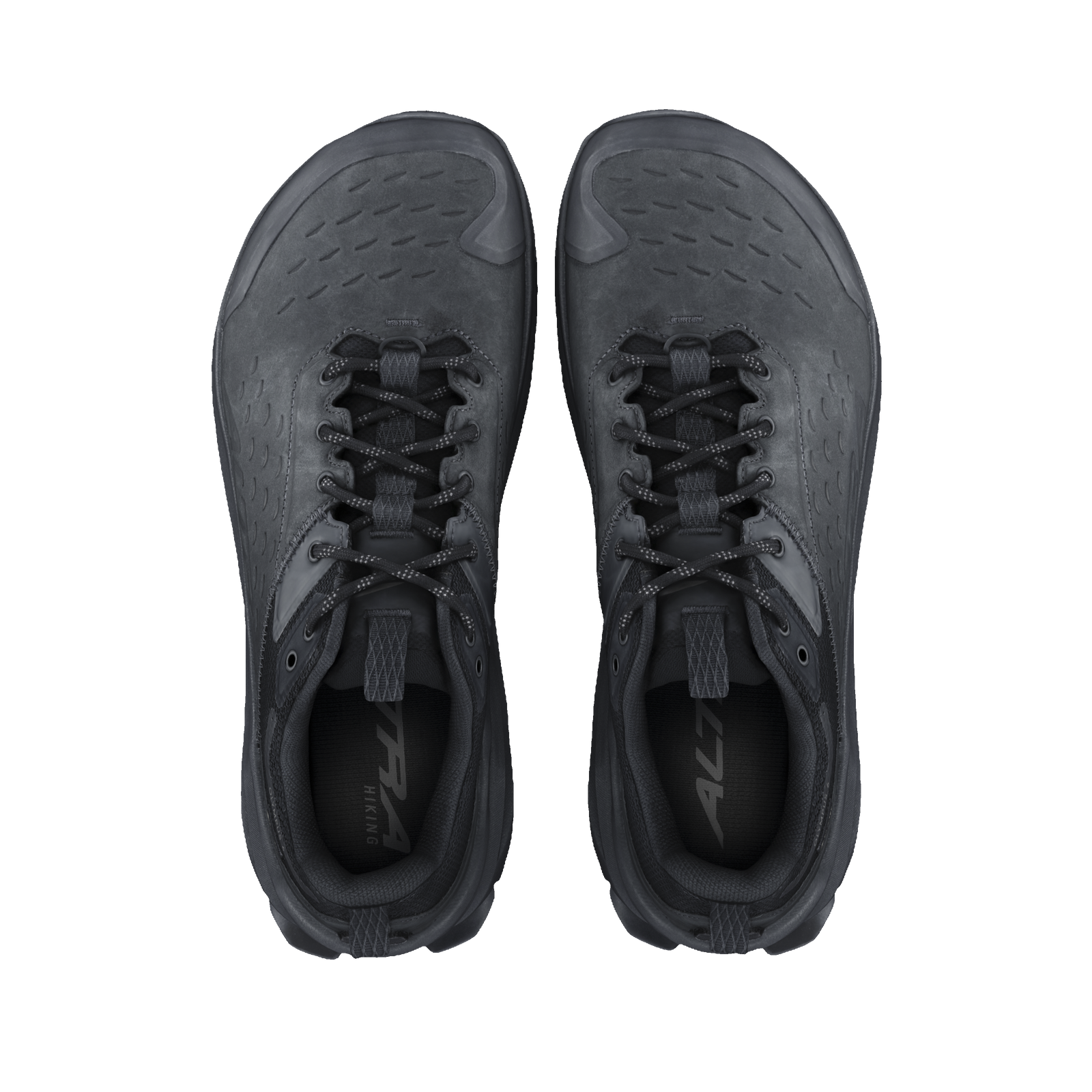 Altra Olympus 6 Hike Low GTX чёрного цвета: вид сверху и форма носочной части