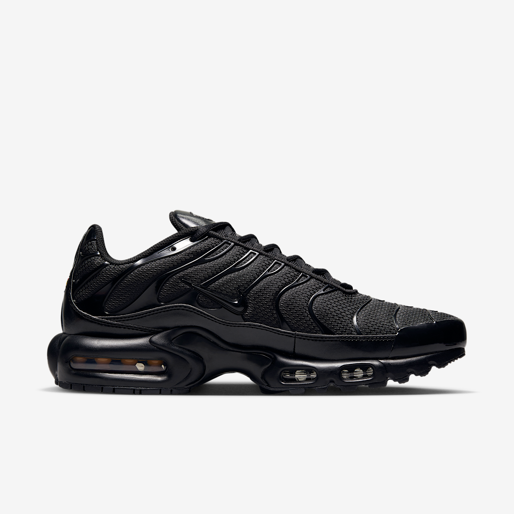 Nike Air Max Plus TN Triple Black 604133-050: боковой профиль целиком