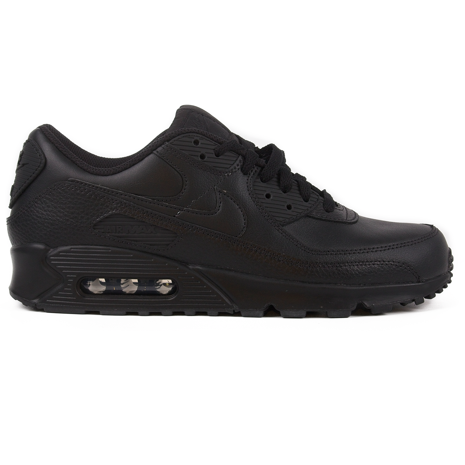 Кроссовки Nike Air Max 90 Leather Triple Black CZ5594-001 — фото 3