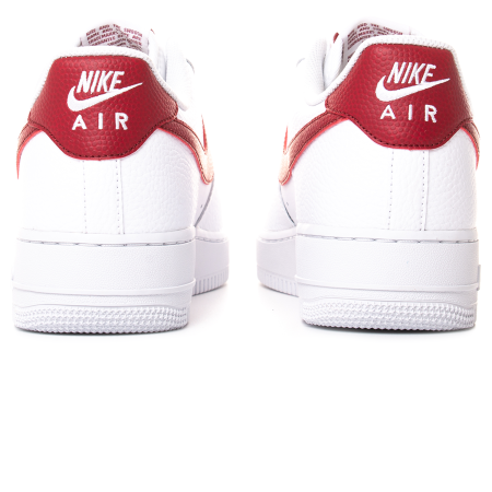 Nike air force 1 07 white store team red