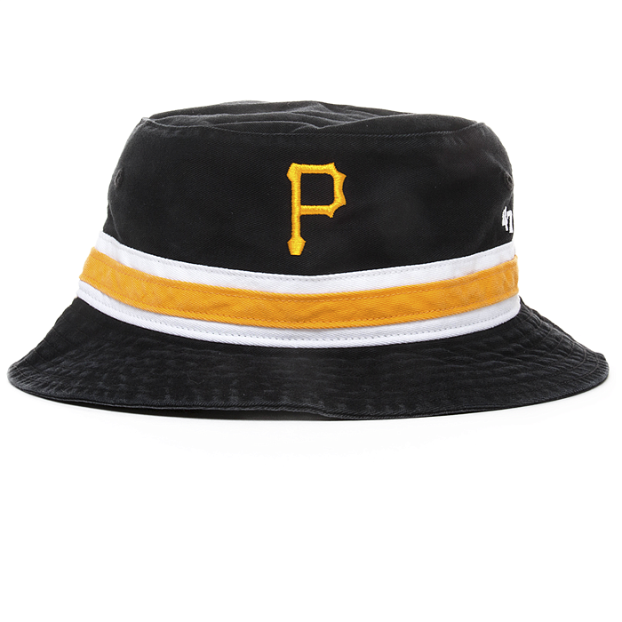 Панама '47 Brand STRIPED BUCKET Pittsburgh Pirates B-SDBKT20GWF-BK Black