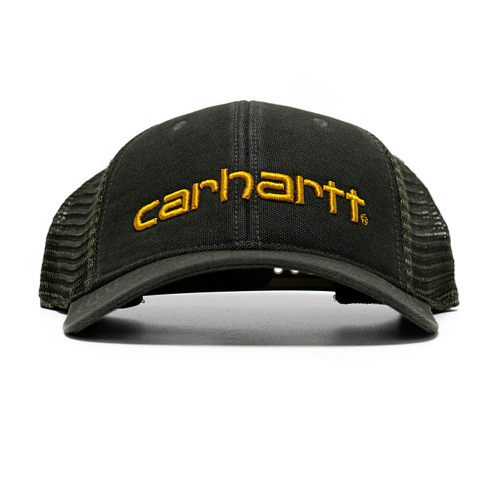 Бейсболка Carhartt WIP с сеткой темно-зеленый /gold logo